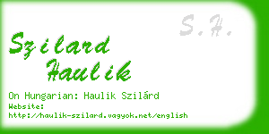 szilard haulik business card